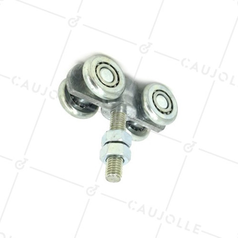 CHARIOT 4 GALETS POUR PORTE SUSPENDUE DE 42KG - PETIT 4.2.4 • Caujolle