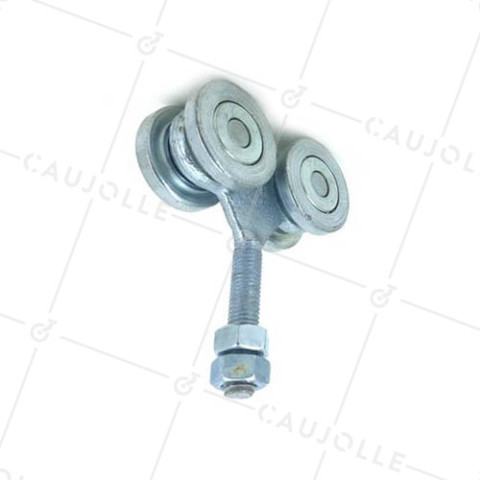 CHARIOT 4 GALETS POUR PORTE COULISSANTE SUSPENDUE DE 325KG - MOYEN 4.4.4 • Caujolle