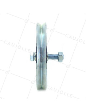 GALET DE PORTAIL ÉTROIT À GORGE TRIANGULAIRE DIAMÈTRE 160