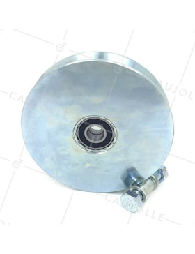LARGE GROOVED DOOR ROLLER TRIANGULAR 160 MM DIAMETER