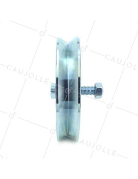 LARGE GROOVED DOOR ROLLER TRIANGULAR 160 MM DIAMETER