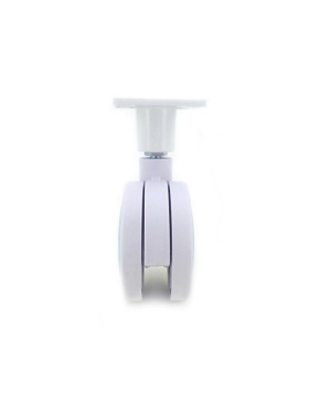 Castor wheel blue hub decoration 75 mm diameter