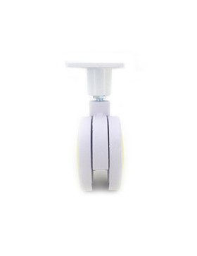 Castor wheel yellow hub decoration 75 mm diameter