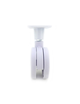 ROULETTE PLASTIQUE BLANCHE DIAMÈTRE 75 MM CHARGE 60 KG - MACARON BLANCHE