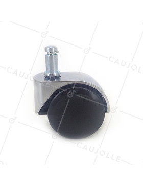 ROULETTE DE CHAISE DESIGN À CLIPSER DIAMÈTRE 50 MM À TIGE LISSE DE 11 MM CHARGE 50 KG - S49CH 50TL