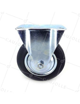 Roulette manutention caoutchouc noir S73C 200