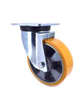 Swivel castor wheel polyurethane aluminium rim 160 mm diameter load 600KG - S78AR 160
