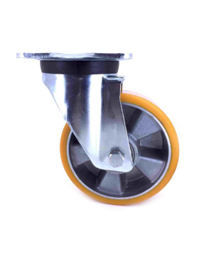 Swivel castor wheel polyurethane aluminium rim 160 mm diameter load 600KG - S78AR 160