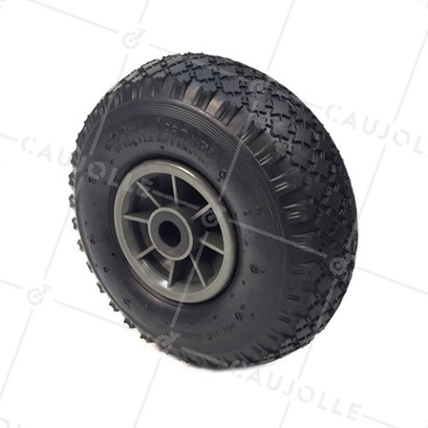 Wheel DE Hand truck INFLATED DIAMETER 260 MM LOAD 150KG AXLE ROLLER 20 MM - S2700P R20 (TIRE 3.00-4) • Caujolle