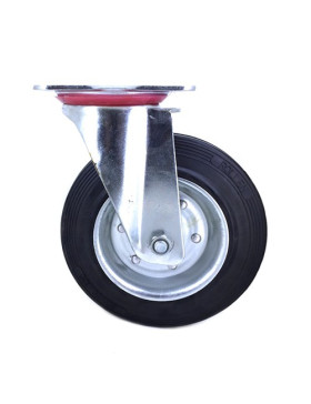 ROULETTE RENFORCÉE DE MANUTENTION CAOUTCHOUC DIAMETRE 200MM CHARGE 250 KG - S72R 200