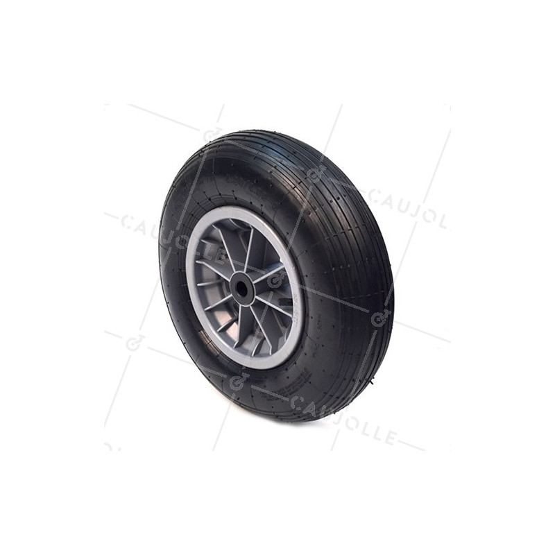 ROUE DE BROUETTE GONFLÉE SANS ROULEMENT POUR SABLE DIAMÈTRE 400MM AXE 25 MM S1006PL25 