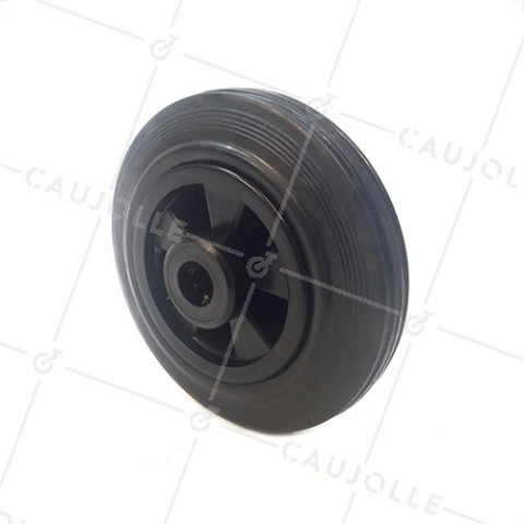 INDUSTRIAL USAGE RUBBER WHEEL 160 MM DIAMETER 20 MM BORE S2000PC • Caujolle