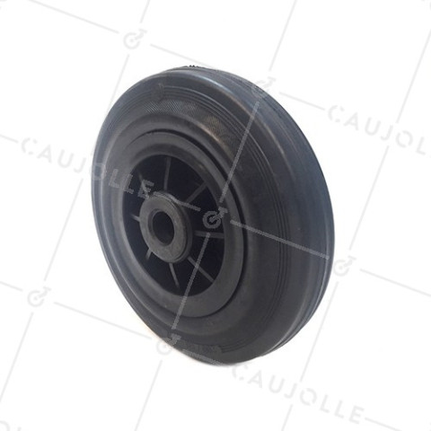 INDUSTRIAL USAGE RUBBER WHEEL 200 MM DIAMETER 20 MM BORE S2000PC • Caujolle