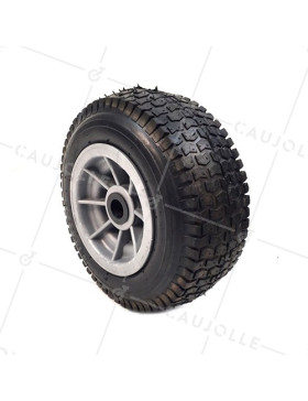 ROUE GONFLÉE A CRAMPONS DIAMÈTRE 310 MM CHARGE 200KG AXE 25 MM - ROUE DUMPER 13x5.00-6 R25/90 • Caujolle