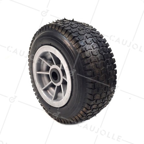 ROUE GONFLÉE A CRAMPONS DIAMÈTRE 310 MM CHARGE 200KG AXE 25 MM - ROUE DUMPER 13x5.00-6 R25/90 • Caujolle