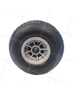 Wheel INFLATED WITH SPIKES DIAMETER 345 MM AXLE 25MM DUMPER 15X6