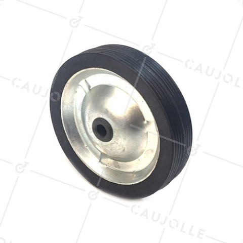 PLATE METAL AND RUBBER WHEEL 154 MM DIAMETER 12 MM BORE S7200 • Caujolle
