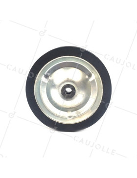 PLATE METAL AND RUBBER WHEEL 142 MM DIAMETER 12 MM BORE S7200