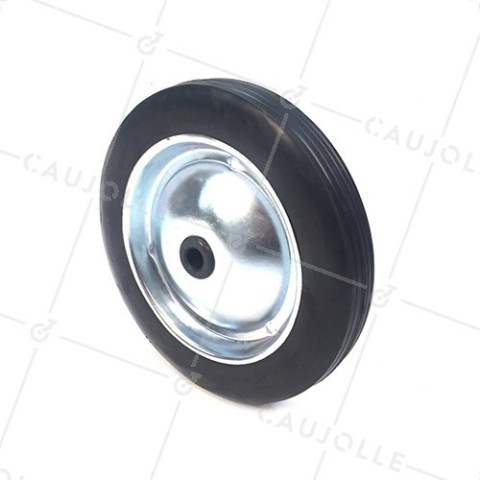 ROUE DE VOITURE À PEDALES EN CAOUTCHOUC DIAMÈTRE 182 MM CHARGE 30KG AXE 12 MM - S7200182 • Caujolle
