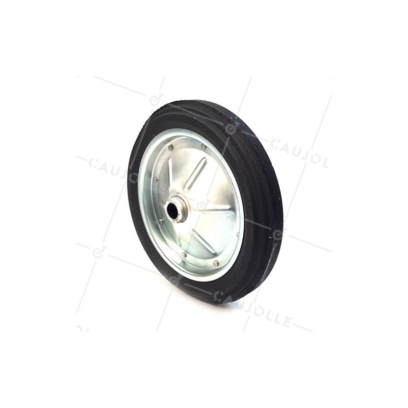 PUNCTURE-PROOF HARD RUBBER WHEELBARROW WHEEL WITH STEEL RIM 360MM DIAMETER 25 MM BORE S600