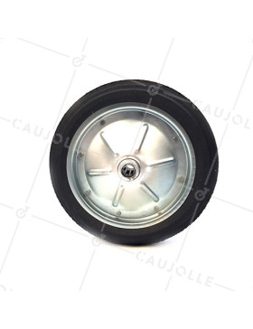 PUNCTURE-PROOF HARD RUBBER WHEELBARROW WHEEL WITH STEEL RIM 360MM DIAMETER 25 MM BORE S600