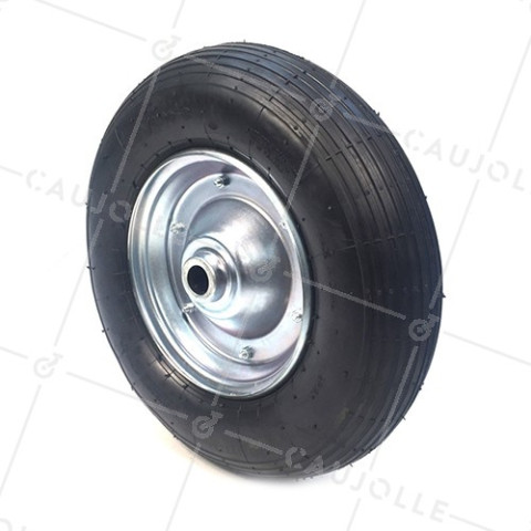 INFLATED WHEELBARROW WHEEL 400 MM DIAMETER 25 MM S1000R25 • Caujolle