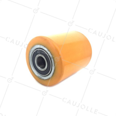 ROUE DE TRANSPALETTE DIAMÈTRE 85 MM LARGEUR 100 MM CHARGE 1000 KG AXE 20 MM BILLES - GTP 85 100 • Caujolle
