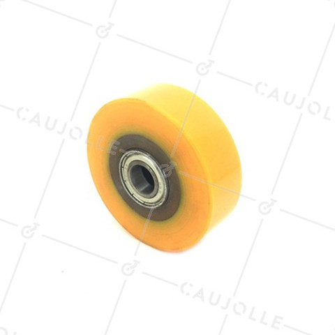 TRANSPALLET WHEEL 82 MM DIAMETER 28 MM LARGE 15 MM BORE • Caujolle