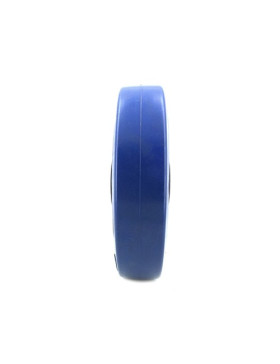 ROUE INDUSTRIELLE NON TACHANTE CAOUTCHOUC SOUPLE BLEU DIAMÈTRE 200MM AXE 20 MM