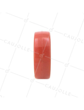 ROUE INDUSTRIELLE ETROITE POLYURÉTHANE ROUGE DIAMÈTRE 80 MM AXE 8 MM