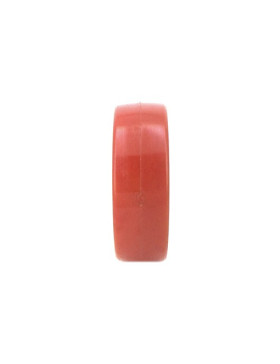 NARROW RED POLYURETHANE ROLLER 80 MM DIAMETER 8 MM BORE