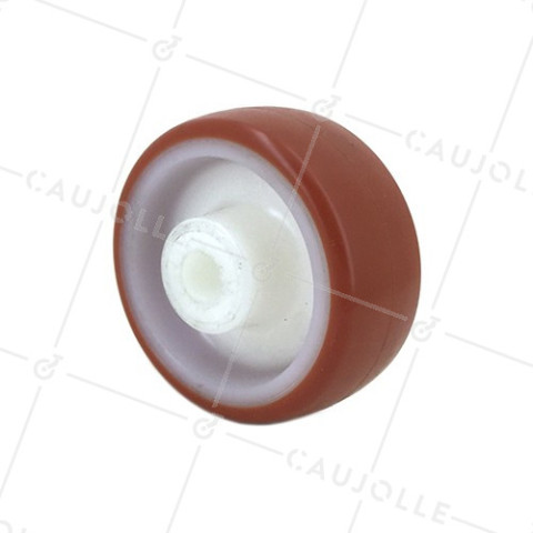 INDUSTRIAL RED POLYURETHANE ROLLER 150 MM DIAMETER 12 MM BORE • Caujolle