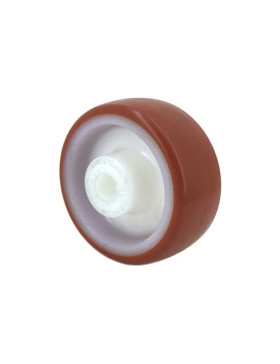 ROUE INDUSTRIELLE POLYURÉTHANE ROUGE DIAMÈTRE 150 MM AXE 12 MM