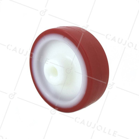 ROUE D'ABRI DE PISCINE NYLON POLYURÉTHANE DIAMÈTRE 100MM CHARGE 200 KG AXE 12 MM • Caujolle
