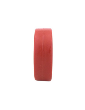 ROUE INDUSTRIELLE POLYURÉTHANE ROUGE DIAMÈTRE 100MM AXE 12 MM