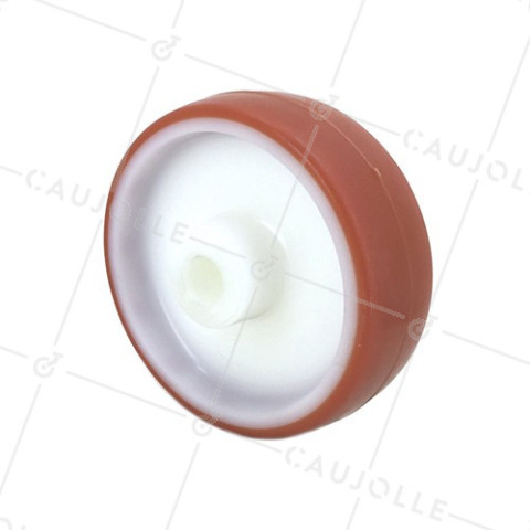 ROUE D'ABRI DE PISCINE NYLON POLYURÉTHANE DIAMÈTRE 150 MM CHARGE 400 KG AXE 20 MM LISSE • Caujolle