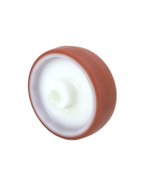 ROUE INDUSTRIELLE POLYURÉTHANE ROUGE DIAMÈTRE 150 MM AXE 20 MM