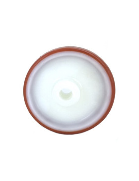 ROUE INDUSTRIELLE POLYURÉTHANE ROUGE DIAMÈTRE 150 MM AXE 20 MM