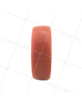ROUE INDUSTRIELLE POLYURÉTHANE ROUGE DIAMÈTRE 150 MM AXE 20 MM