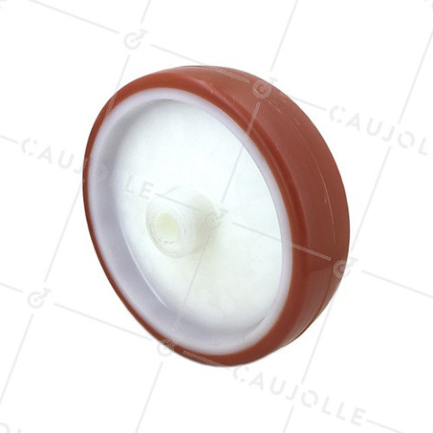 INDUSTRIAL RED POLYURETHANE ROLLER 200 MM DIAMETER 20 MM BORE • Caujolle