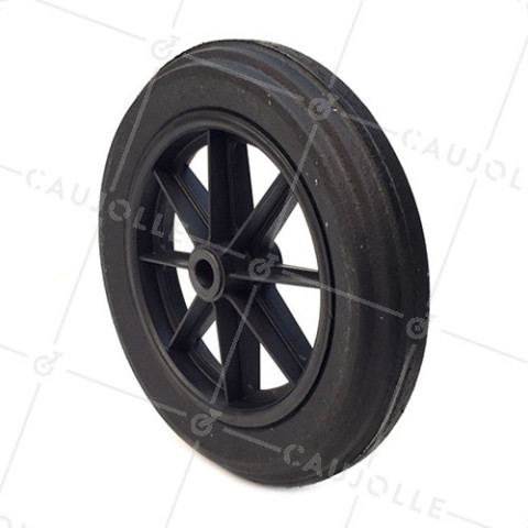 ROUE DE BROUETTE INCREVABLE DURE DIAMÈTRE 400 MM CHARGE 150KG AXE DE 25 MM - S605DP 400 L25-74 • Caujolle