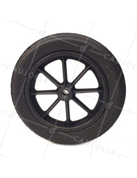 ROUE DE BROUETTE INCREVABLE DURE DIAMÈTRE 400 MM CHARGE 150KG AXE 25 MM ROULEAUX - S605DP L25-74