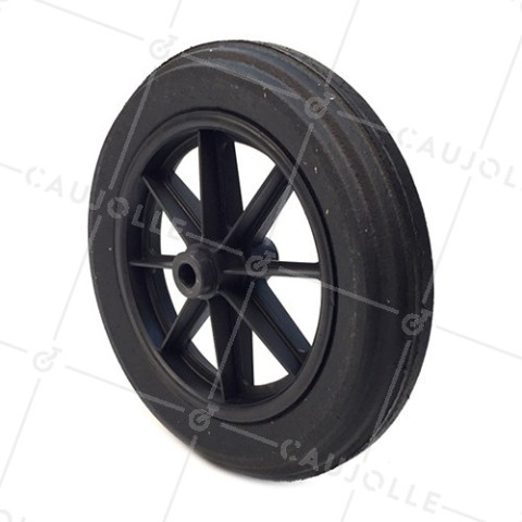 ROUE DE BROUETTE INCREVABLE DURE DIAMÈTRE 400 MM CHARGE 150KG AXE DE 20 MM - S605DP 400 R20-100 • Caujolle