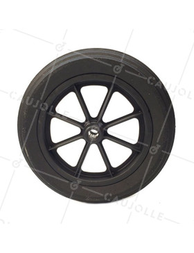 PUNCTURE-PROOF HARD RUBBER WHEELBARROW WHEEL 400 MM DIAMETER 25 MM BORE 100 MM LARGE R25-100 