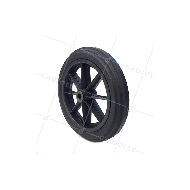 ROUE DE BROUETTE INCREVABLE DURE DIAMÈTRE 360 MM AXE 20MM S605DP R20-74