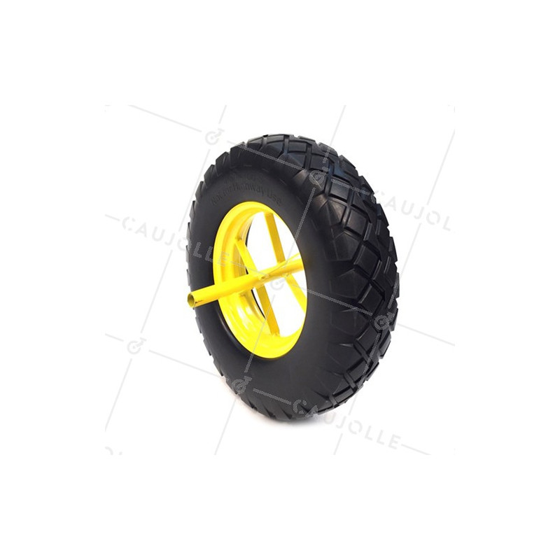ROUE DE BROUETTE INCREVABLE DIAMÈTRE 400MM AXE 20MM