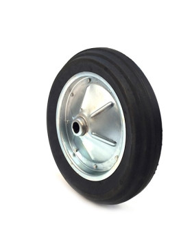 PUNCTURE-PROOF HARD RUBBER WHEELBARROW WHEEL WITH STEEL RIM 400 MM DIAMETER 20 MM BORE S600
