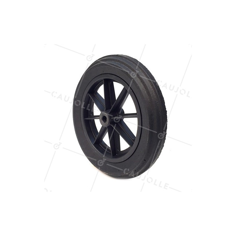 PUNCTURE-PROOF HARD RUBBER WHEELBARROW WHEEL 400 MM DIAMETER 20 MM BORE 74 MM LARGE R20-74 