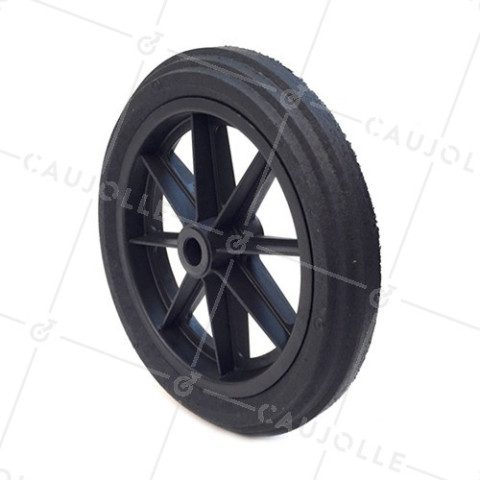 ROUE DE BROUETTE INCREVABLE DURE DIAMÈTRE 360 MM CHARGE 125KG AXE DE 25 MM - S605DP 360  R25-74 • Caujolle
