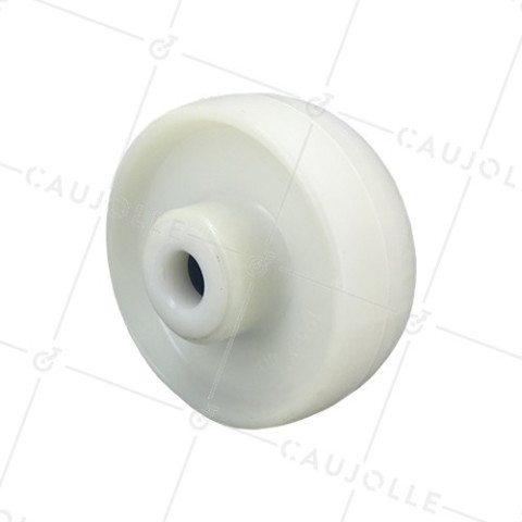 ROUE POLYPROPYLÈNE DIAMÈTRE 125 MM CHARGE 200 KG AXE 20 MM ROULEAUX - S2450P125R20 • Caujolle